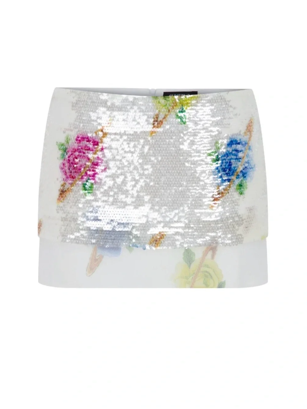 SUDI ETUZ Floral Print Low Rise Mini Skirt